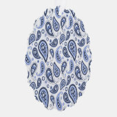 Carte Décorative Motif Blue Paisley (Droite)