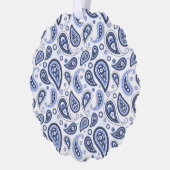 Carte Décorative Motif Blue Paisley (Gauche)