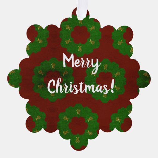 Carte Décorative Motif de couronne de Noël (Recto)