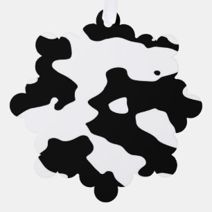 Carte Décorative Motif de vache noir et blanc