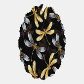 Carte Décorative Motif sans couture avec libellules dorées (Droite)