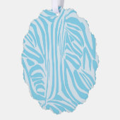 Carte Décorative Motif Zèbre Bleu (Gauche)