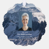 Carte Décorative Mountains Alpine Memorial Keepsake (Recto)