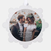 Carte Décorative Mr & Mrs 2 Photo Nouveaux mariés Premier Noël Mari (Verso)