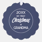 Carte Décorative My First Christmas as Grandma (Verso)