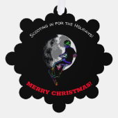 Carte Décorative Né à Scoot- Scooter Rider et Moon (Recto)