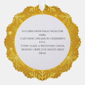 Carte Décorative Neige dorée (Recto)