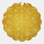 Carte Décorative Neige dorée (Verso)