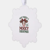 Carte Décorative Noël à la vache mignonne (Gauche)