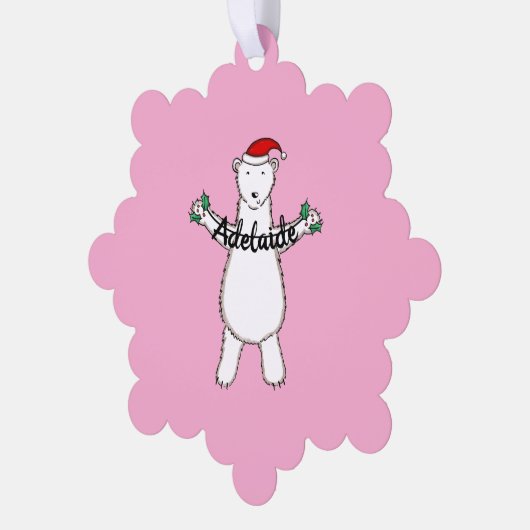 Carte Décorative Noël à l'ours polaire (Gauche)