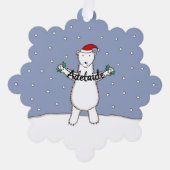 Carte Décorative Noël à l'ours polaire (Recto)