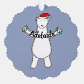 Carte Décorative Noël à l'ours polaire (Recto)