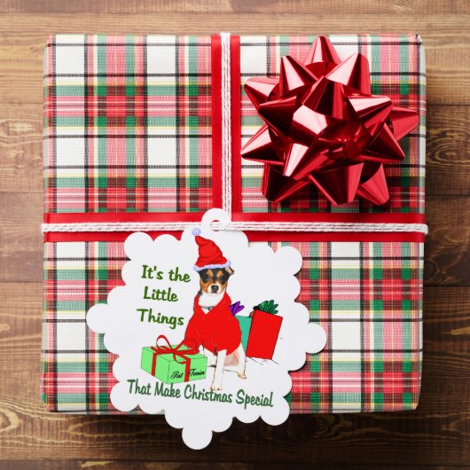 Carte Décorative Noël à Rat Terrier (Insitu (Cadeau))