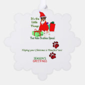 Carte Décorative Noël à Rat Terrier (Verso)