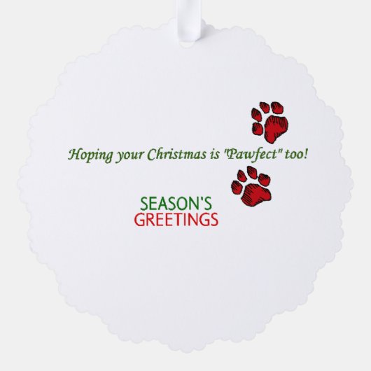 Carte Décorative Noël aux canicules (Verso)