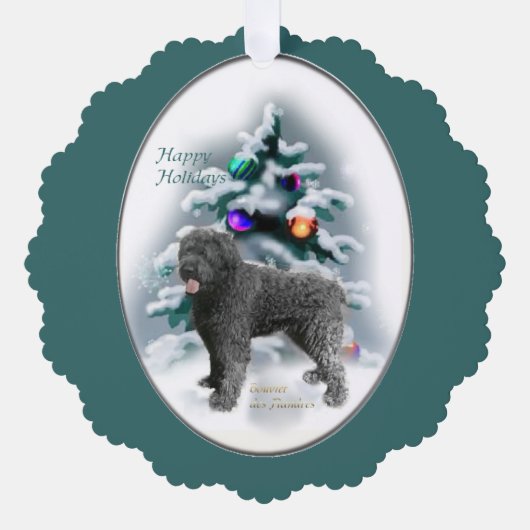 Carte Décorative Noël Bouvier des Flandres (Recto)