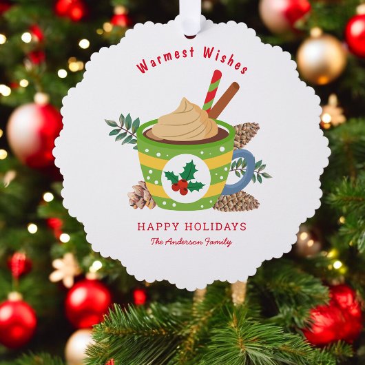 Carte Décorative Noël Coupe Hot Chocolat Noël