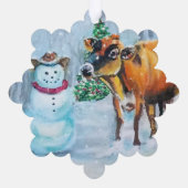 Carte Décorative Noël Cowboy Snowman (Verso)