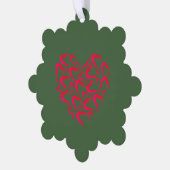 Carte Décorative Noël Cranberry Heart Paper Snowflake Ornament (Gauche)