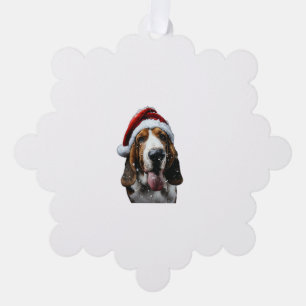 Carte Décorative Noël de Basset Hound