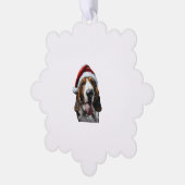 Carte Décorative Noël de Basset Hound (Gauche)