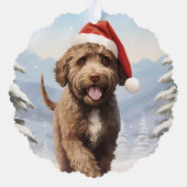 Carte Décorative Noël de Lagotto Romagnolo (Verso)
