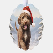 Carte Décorative Noël de Lagotto Romagnolo (Gauche)