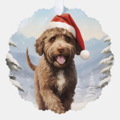 Carte Décorative Noël de Lagotto Romagnolo (Recto)