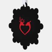 Carte Décorative Noël de l'amour des rennes (Gauche)