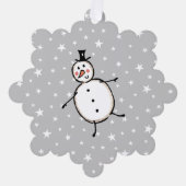 Carte Décorative Noël de Snowman personnalisé (Recto)