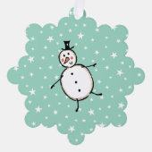 Carte Décorative Noël de Snowman personnalisé (Recto)