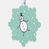 Carte Décorative Noël de Snowman personnalisé (Gauche)