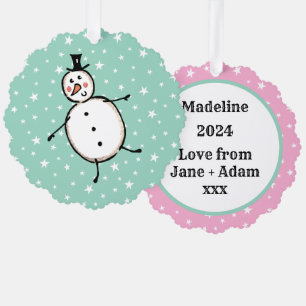 Carte Décorative Noël de Snowman personnalisé