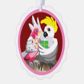 Carte Décorative Noël des oiseaux australiens (Gauche)