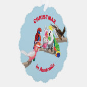 Carte Décorative Noël des oiseaux australiens (Droite)
