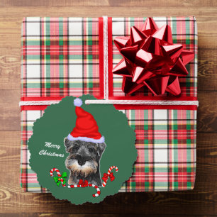 Carte Décorative Noël des Schnauzer miniatures