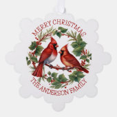 Carte Décorative Noël du cardinal rouge (Recto)