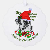 Carte Décorative Noël du chien léopard de Catahoula (Recto)
