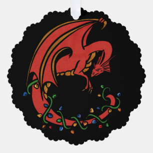 Carte Décorative Noël du dragon