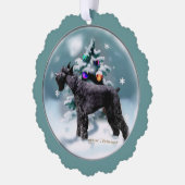 Carte Décorative Noël du géant Schnauzer (Gauche)