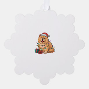 Carte Décorative Noël Éclairage Noël Chow Chow Chien Noël