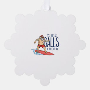 Carte Décorative Noël En Juillet Hot As Balls Père Noël Sunglass