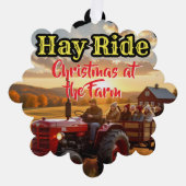 Carte Décorative Noël familial à la ferme (Recto)