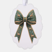 Carte Décorative Noël Fête Renne Ruban (Gauche)