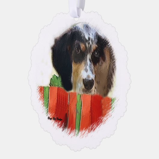 Carte Décorative Noël français Setter (Gauche)