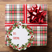 Carte Décorative Noël Holly Feuilles & Berries Joyeux Noël