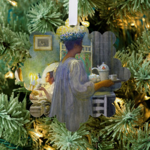 Carte Décorative Noël matin, Fête de Saint Lucy
