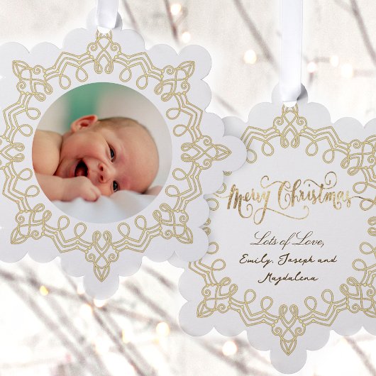 Carte Décorative noël nouveau bébé