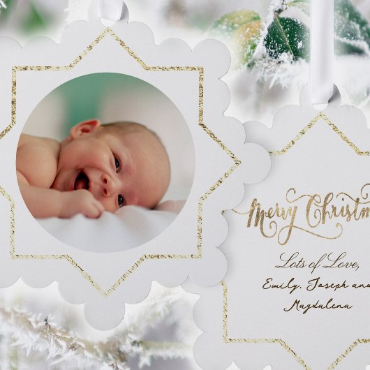 Carte Décorative noël nouveau cadre de fausse feuille bébé
