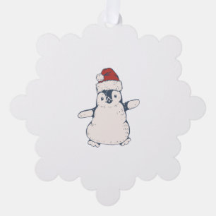 Carte Décorative Noël Penguin Noël rouge casquette événement christ
